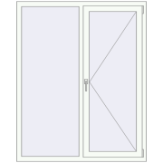 Вікна 1300x1600 мм Altest Pony 375 RAL 9016 Traffic white з двох сторін