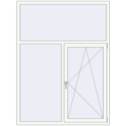 Вікна 1500x2000 мм REHAU SYNEGO MD RAL 9016 Traffic white з двох сторін