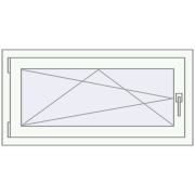 REHAU OPTIMUM EURO-DESIGN 70 1000x500 mm RAL 9016 Traffic white two-sided
