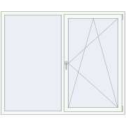 Вікна 1750x1500 мм REHAU Euro 60 RAL 9016 Traffic white з двох сторін