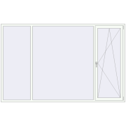 Tilt-and-Turn 2845x1800 mm KORSA ENERGY-SAVING REHAU SYNEGO MD