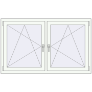 KORSA ENERGY-SAVING REHAU SYNEGO MD 1480x900 mm RAL 9016 Traffic white two-sided