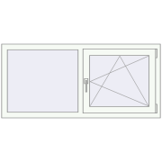 Tilt-and-Turn 1400x650 mm KORSA ENERGY-SAVING REHAU SYNEGO MD