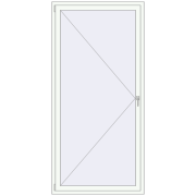 Okna skrzydłowe 1100x2300 mm REHAU BRILLANT DESIGN RAL 9016 Traffic white dwustronny