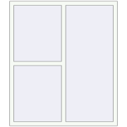 Tilt-and-Turn 1300x1500 mm KORSA ALU STANDARD 72 RAL 9016 Traffic white two-sided