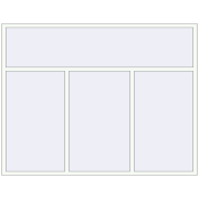 Tilt-and-Turn 2500x1940 mm KORSA BRILLANT DESIGN RAL 9016 Traffic white two-sided