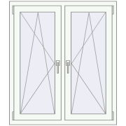 KORSA ENERGY-SAVING REHAU SYNEGO MD 1000x1150 mm RAL 9016 Traffic white two-sided