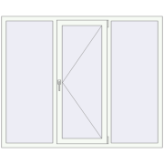 Вікна 1750x1430 мм Altest Pony 375 RAL 9016 Traffic white з двох сторін