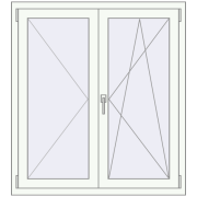 Tilt-and-Turn 1080x1195 mm KORSA ENERGY-SAVING REHAU SYNEGO MD