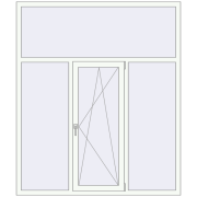 Вікна 1700x2000 мм REHAU Brillant-Design RAL 9016 Traffic white з двох сторін