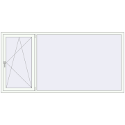 KORSA ENERGY-SAVING REHAU SYNEGO MD 2500x1240 mm RAL 9016 Traffic white two-sided