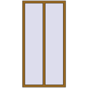 REHAU BRILLANT DESIGN 900x1800 mm LIGHT_OAK two-sided