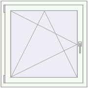 Tilt-and-Turn 880x885 mm KORSA ENERGY-SAVING REHAU SYNEGO MD