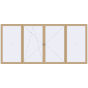 Okna skrzydłowe 5000x2300 mm KORSA ALU STANDARD 72 RAL 1001 Beige dwustronny