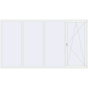 KORSA BRILLANT DESIGN 4000x2230 mm RAL 9016 Traffic white two-sided