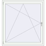 Вікна 1300x1400 мм REHAU SYNEGO MD RAL 9016 Traffic white з двох сторін