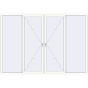 Вікна 3000x2100 мм REHAU SYNEGO MD RAL 9016 Traffic white з двох сторін