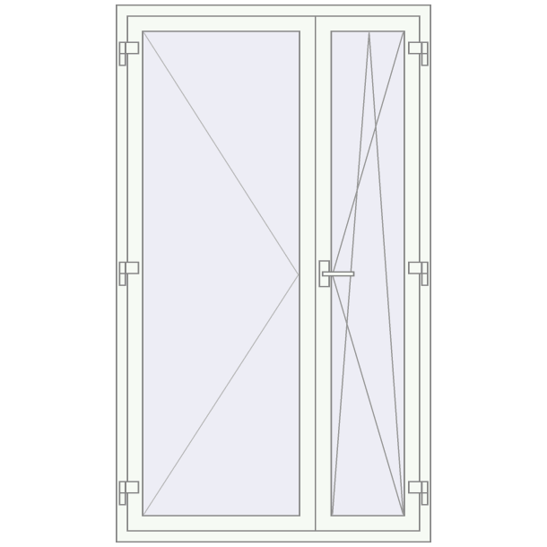 REHAU Euro 60 Балконні двері 1200x2050 мм