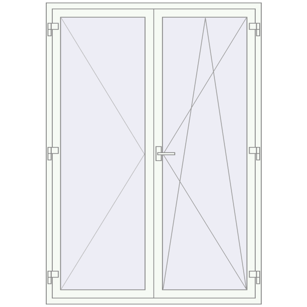 Balkon-Türen. 1500x2100 mm KORSA ABSOLUTE (Geneo) BALKON DOOR