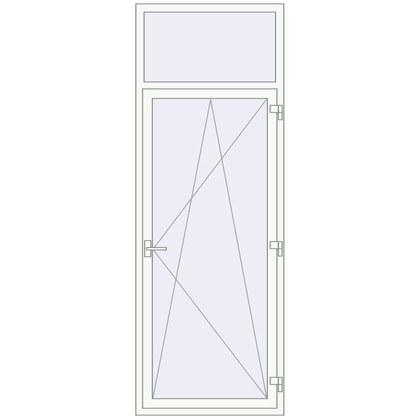 Balkon-Türen. 900x2500 mm KORSA STANDARD (Euro 70) BALKON DOOR