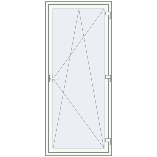 Balkon-Türen. 900x2100 mm KORSA ABSOLUTE (Geneo) BALKON DOOR