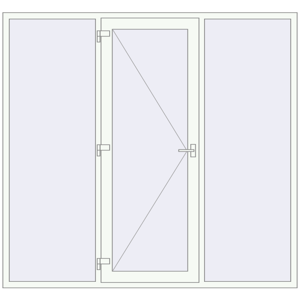 REHAU E 70 Вхідні двері 2300x2150 мм