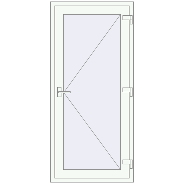 Entrance doors 910x1900 mm OPTIMUM (Т118/70) opens to the outside