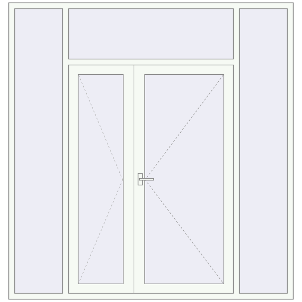 REHAU SYNEGO Вхідні двері 2400x2500 мм