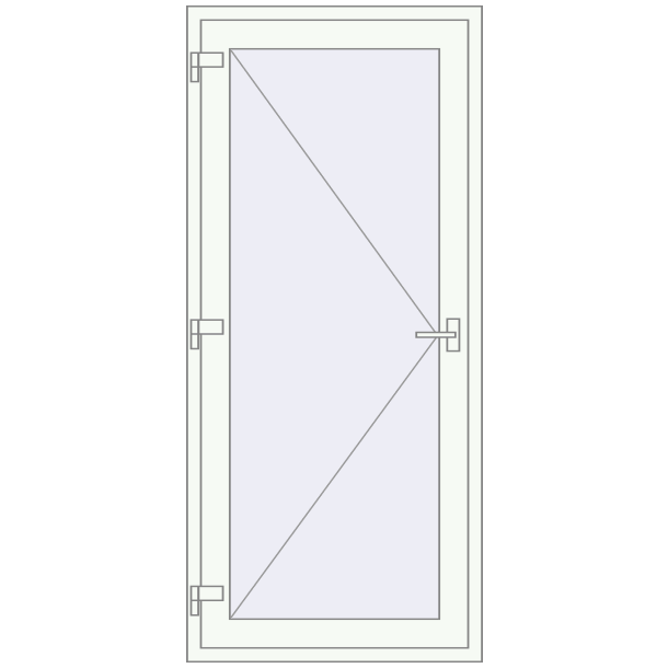 Drzwi zewnętrzne 900x2000 mm DOOR KORSA OPTIMUM (REHAU Brillant Design)