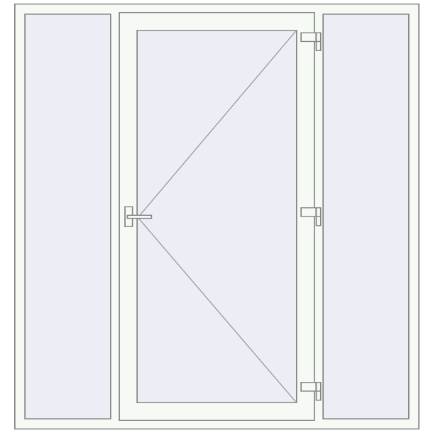 Entrance doors 2000x2100 mm DOOR KORSA ENERGY-SAVING (REHAU SYNEGO)
