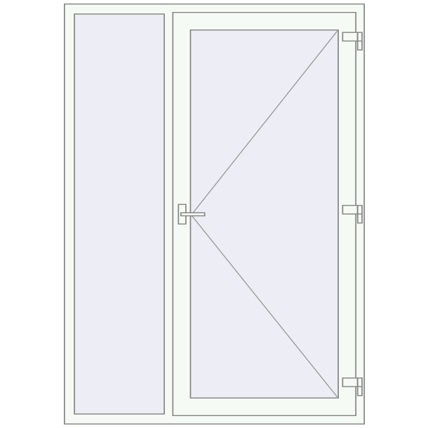 INTERIOR door (Z98/60) opens inside 1500x2100 mm