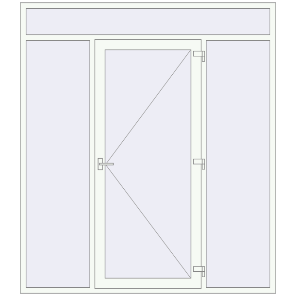 Entrance doors 2200x2500 mm ABSOLUTE (REHAU GENEO Т 117) opens to the outside