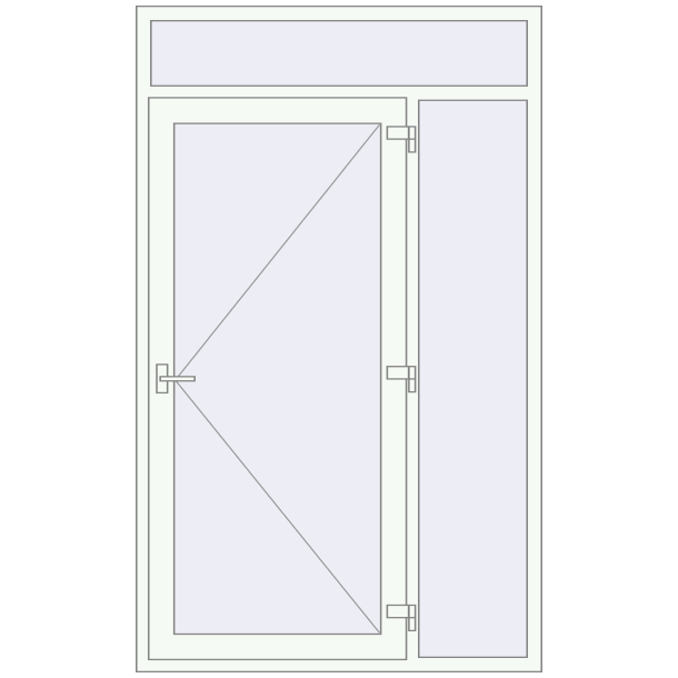 Drzwi zewnętrzne 1400x2300 mm DOOR KORSA OPTIMUM (REHAU Brillant Design)