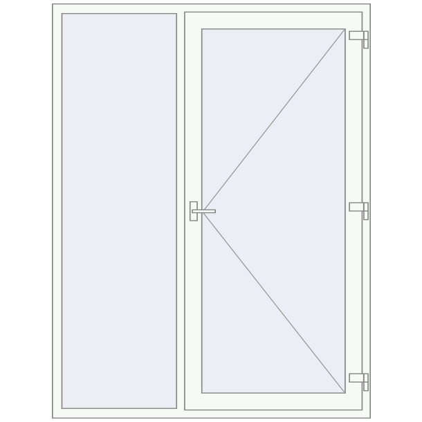 Entrance doors 1650x2150 mm ENERGY-SAVING (SYNEGO Т126) opens to the outside