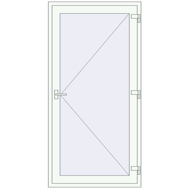 Einfach und Doppelglasschwingtüren 1030x2060 mm OPTIMUM (Т118/70) nach außen öffnend