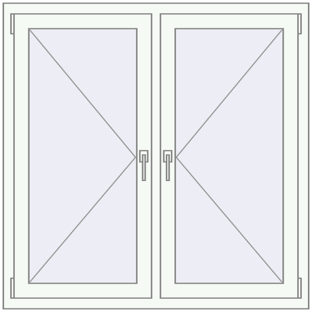 Okno plastikowe 120x120 сm okno dwuskrzydłowe, Skręcać, id44155 Ceny i ...