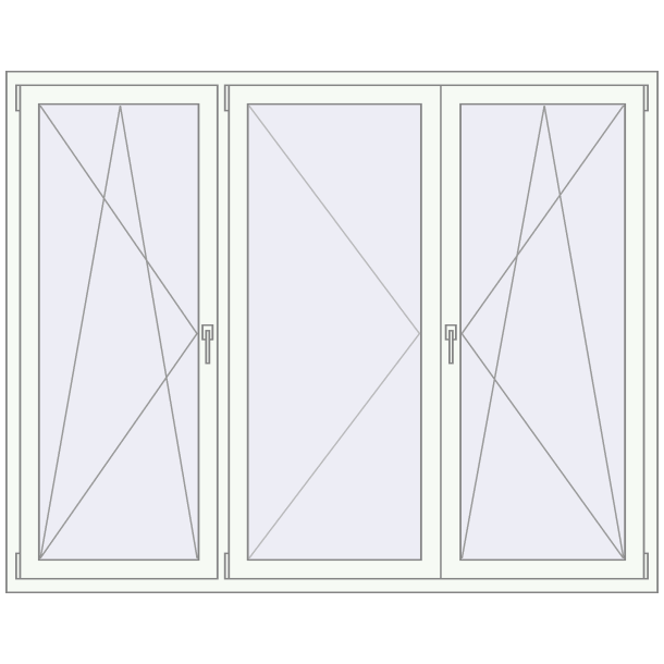 Tilt-and-Turn 2000x1600 mm KORSA ENERGY-SAVING (REHAU SYNEGO MD)