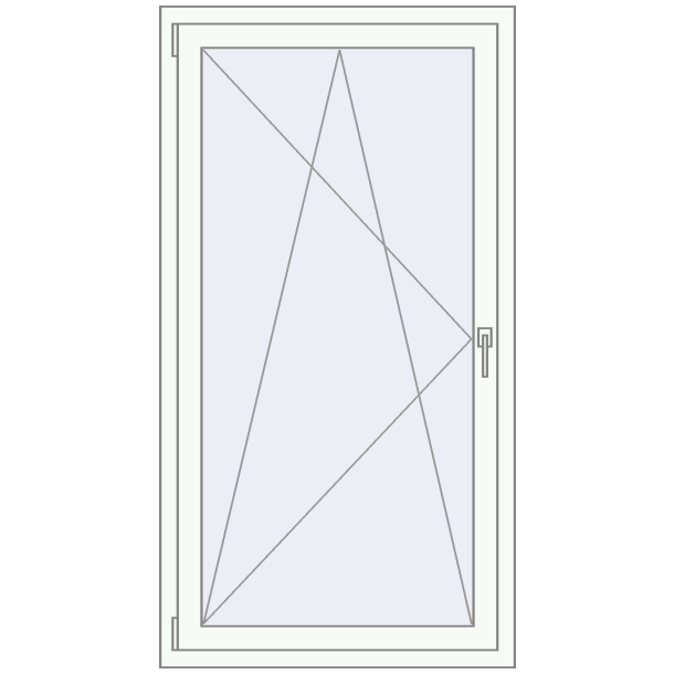 Okna skrzydłowe 930x1560 mm KORSA ABSOLUTE (REHAU GENEO)