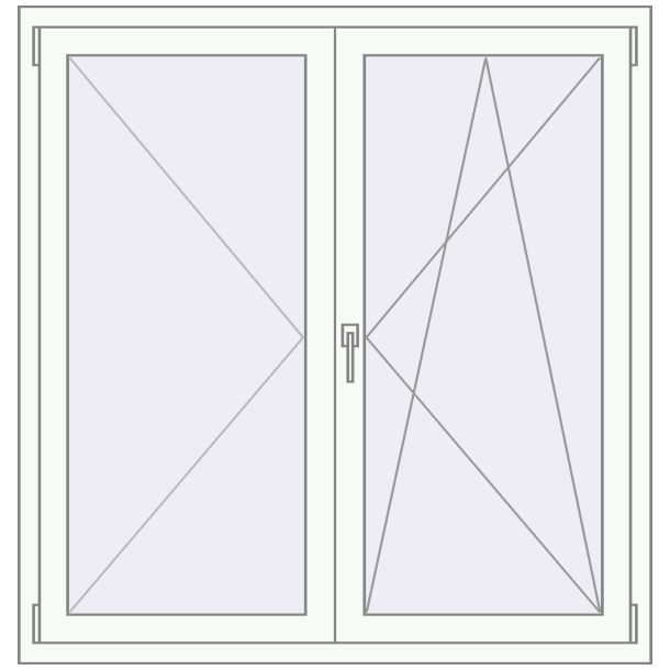 Tilt-and-Turn 1260x1365 mm KORSA ENERGY-SAVING (REHAU SYNEGO MD)