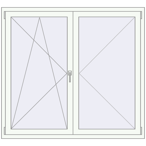 Tilt-and-Turn 1500x1400 mm KORSA OPTIMUM 70 (REHAU Euro 70)