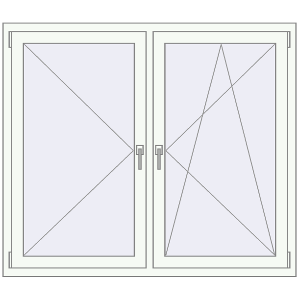 Okna skrzydłowe 1445x1250 mm KORSA ENERGY-SAVING (REHAU SYNEGO MD)