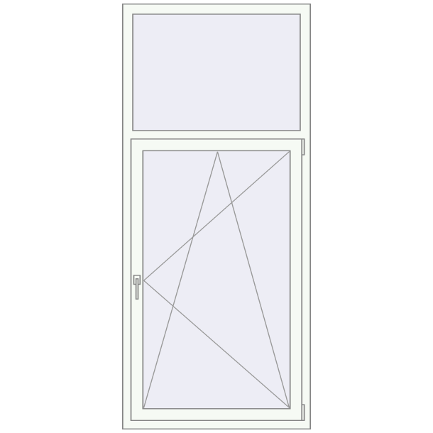 Okna skrzydłowe 930x2100 mm KORSA OPTIMUM 70 (REHAU Euro 70)