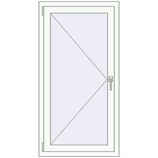 Kipp und Drehfenster 700x1350 mm KORSA STANDARD (Euro 70)