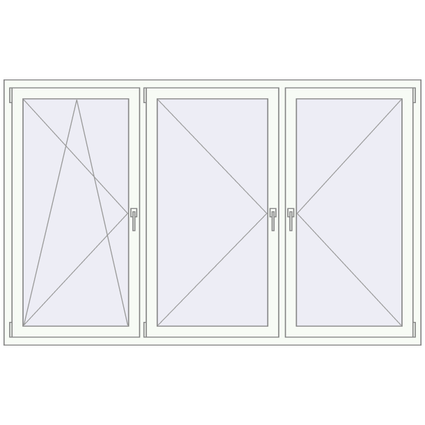 Okna skrzydłowe 2200x1400 mm KORSA OPTIMUM 70 (REHAU Euro 70)