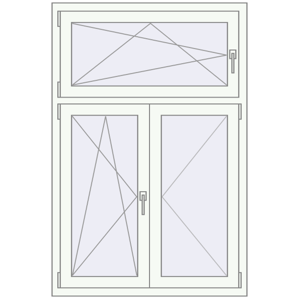 Tilt-and-Turn 1000x1500 mm REHAU STANDARD (Euro 70)