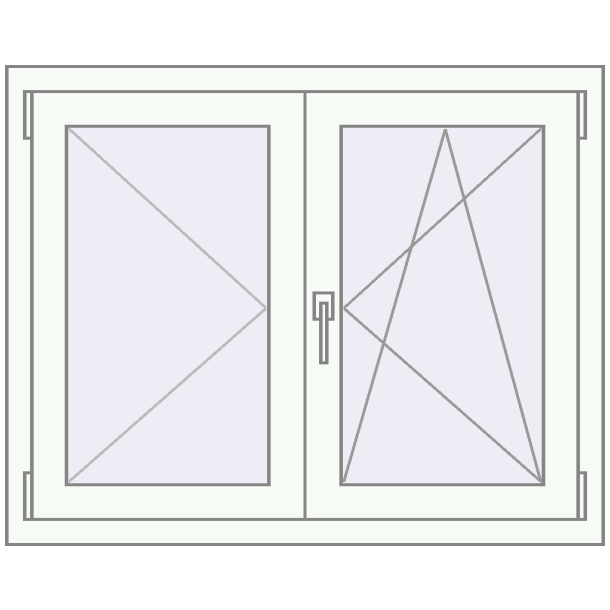 Kipp und Drehfenster 1000x800 mm KORSA STANDARD (Euro 70)
