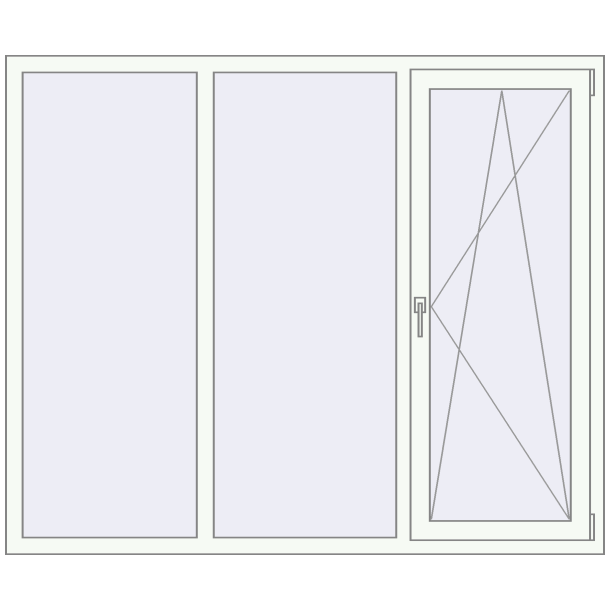 Tilt-and-Turn 1800x1500 mm KORSA ENERGY-SAVING (REHAU SYNEGO MD)