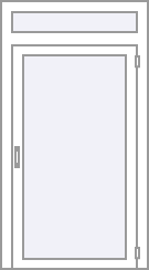 Enkel blad met fanlight