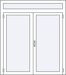 Dubbel blad met fanlight