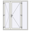 Double leaf with right side panel
